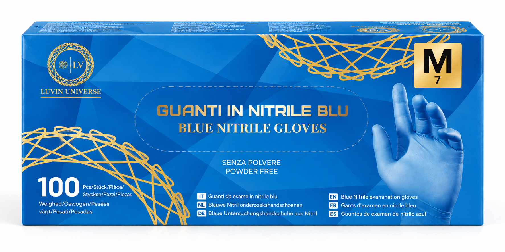 Blue LUVIN UNIVERSE nitrile gloves wholesale