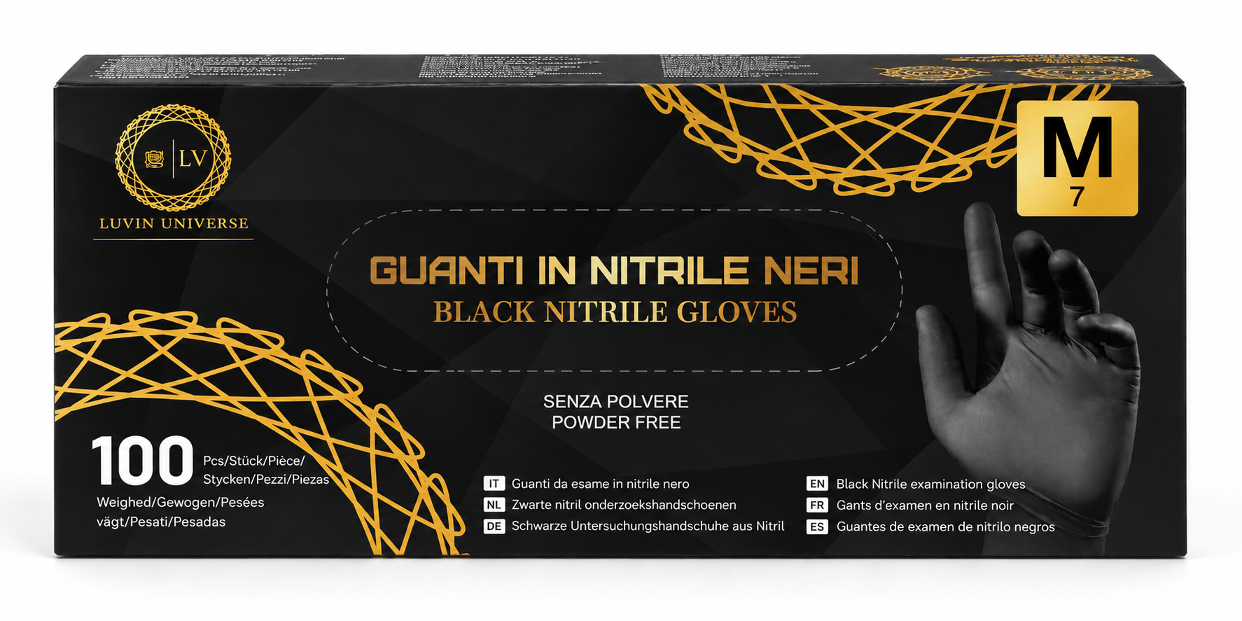 Black LUVIN UNIVERSE nitrile gloves wholesale